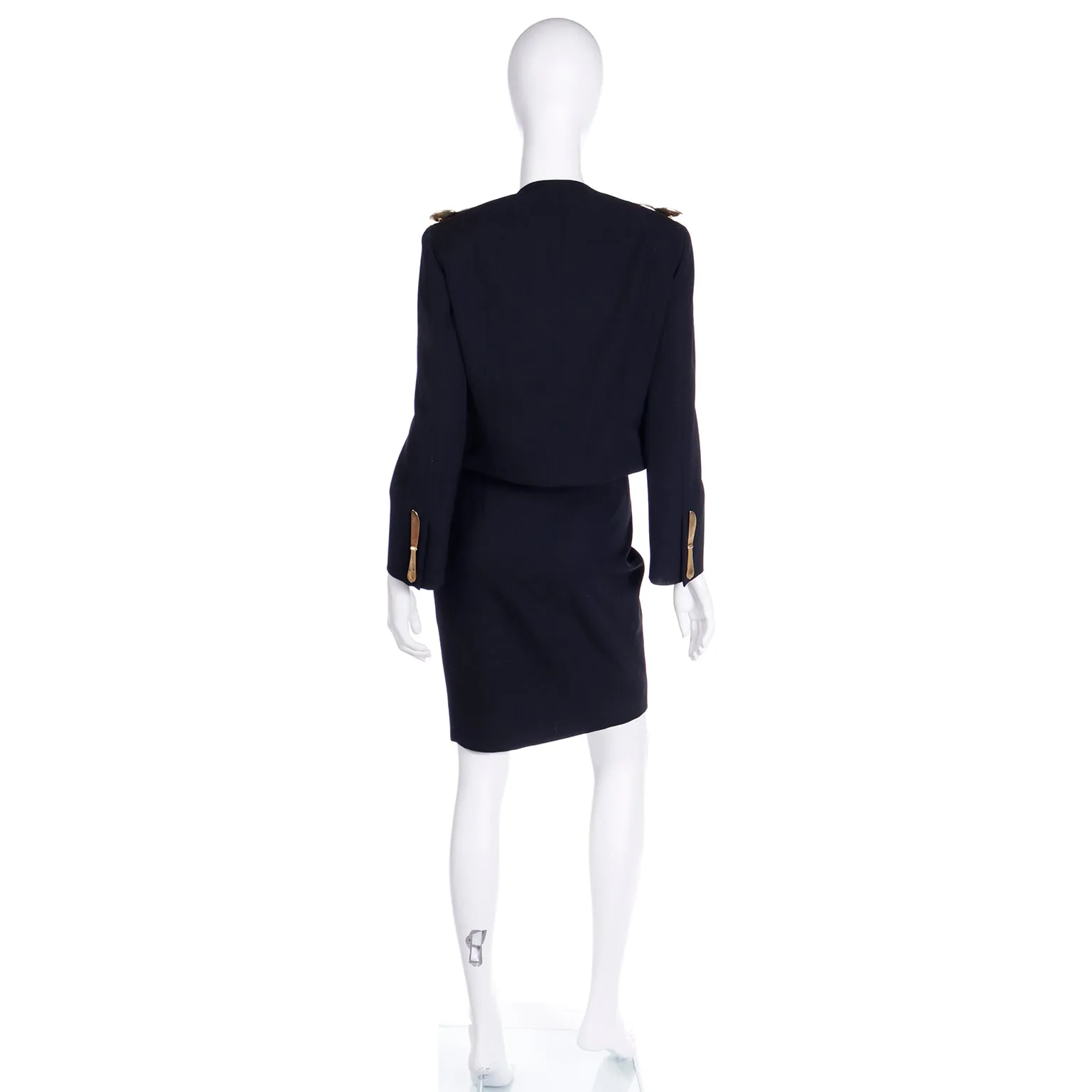 1994 Moschino Couture Repetita Juvant Forks Knives & Spoon Dinner Suit