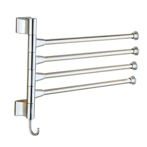 4 Layers Shower Curtain Poles Bathroom Towel Rack Holder Polished Rack Holder Hardware Accessory Bathroom Haing Organizer