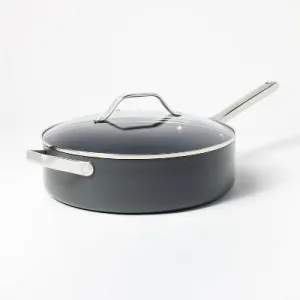 5qt Nonstick Hard Anodized Aluminum Saute Pan Dark Gray - Figmint