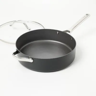 5qt Nonstick Hard Anodized Aluminum Saute Pan Dark Gray - Figmint