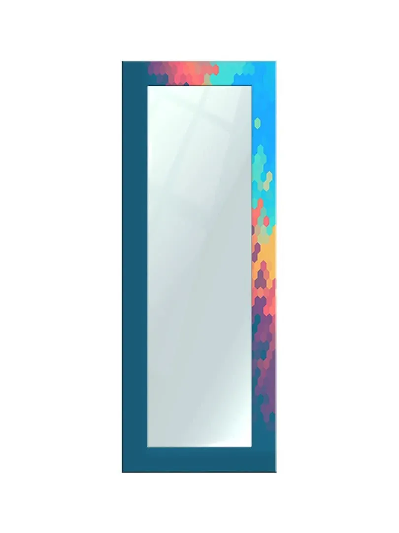 999STORE Printed Large Full Length Mirror Dressing Mirror for Bedroom Full Length Blue Abstract Pattern Large Long Big Full Length Mirror (MDF_18X48 Inches) MirrorBMP355