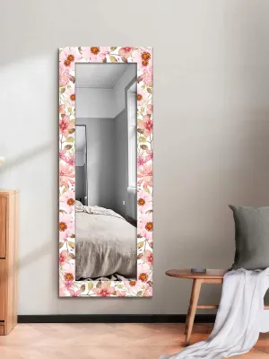 999STORE Printed Mirror for Wall Full Length 6ft Big Mirrors Decorative Flower and Tree Large Long Big Full Length Mirror (MDF_18X48 Inches) MirrorBMP399