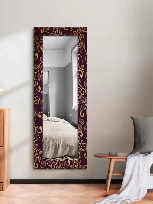 999STORE Printed Wall Mirror Long Mirror for Bedroom Wall Decorative Flower and Tree Large Long Big Full Length Mirror (MDF_18X48 Inches) MirrorBMP396