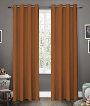 American-Elm Glorious Chocolate 2 Panel Room Darkening Blackout Curtains