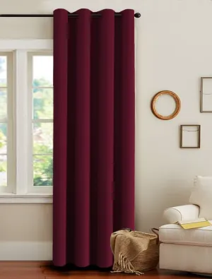 American-Elm Pack of 1 Two Sided Maroon Color Room Darkening Blackout Curtains