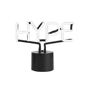 Amped & Co Hype Real Neon Light Novelty Desk Lamp Large 9.6x8.3" White