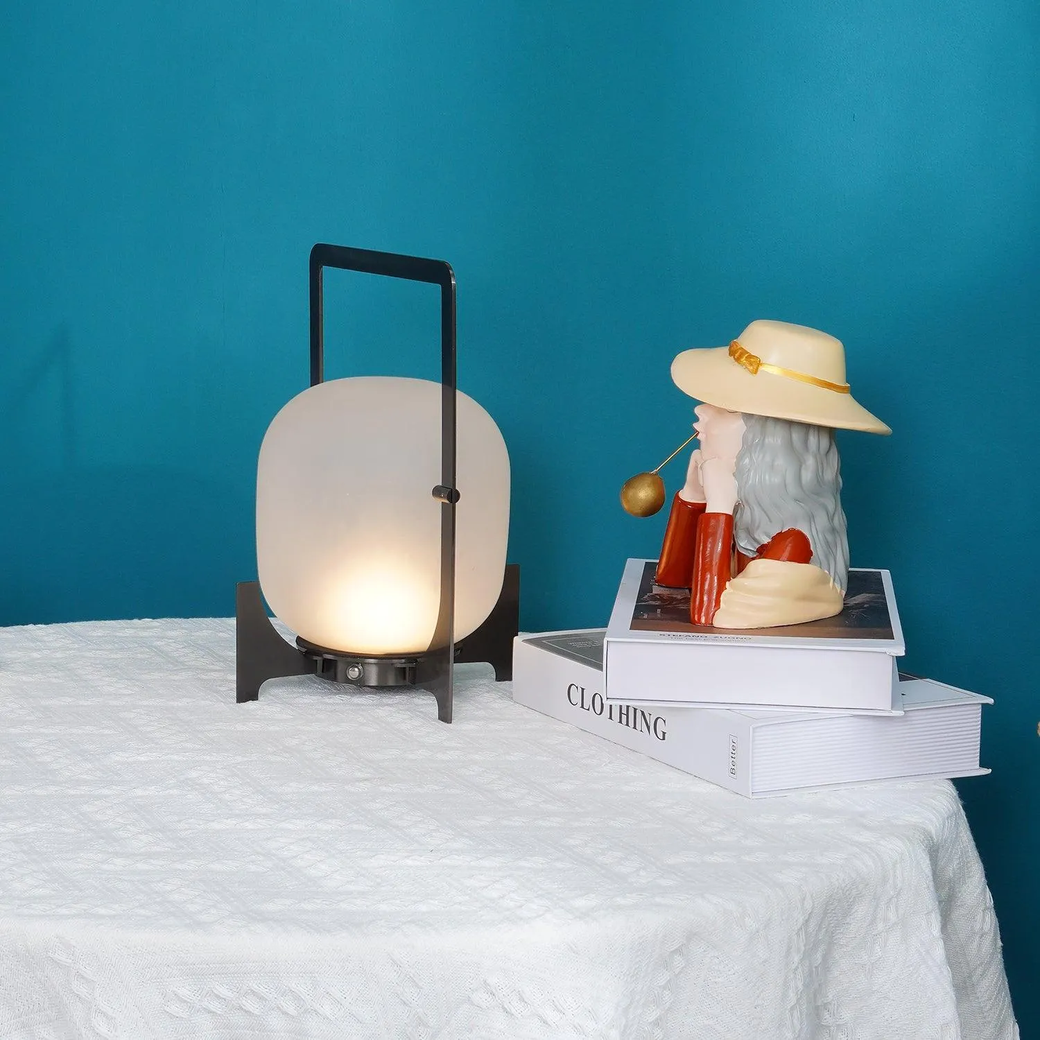 Black Twilight Lantern Table Lamp