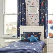 Blue Pets Ready Made Curtains