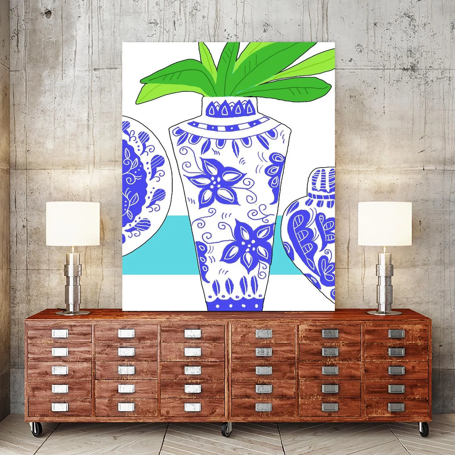 Blue Vase I