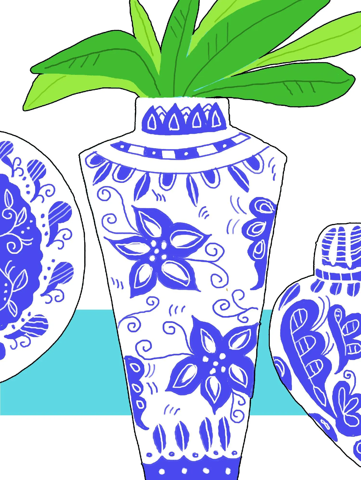 Blue Vase I