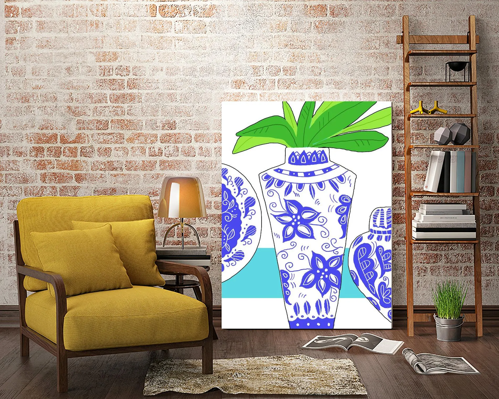 Blue Vase I