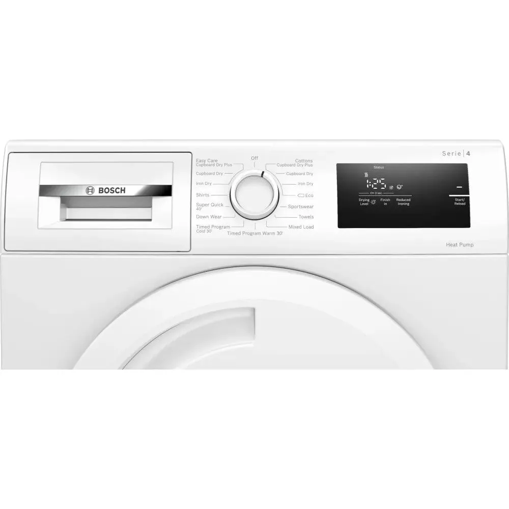 Bosch WTH84001GB 8kg Heat Pump Condenser Dryer in White