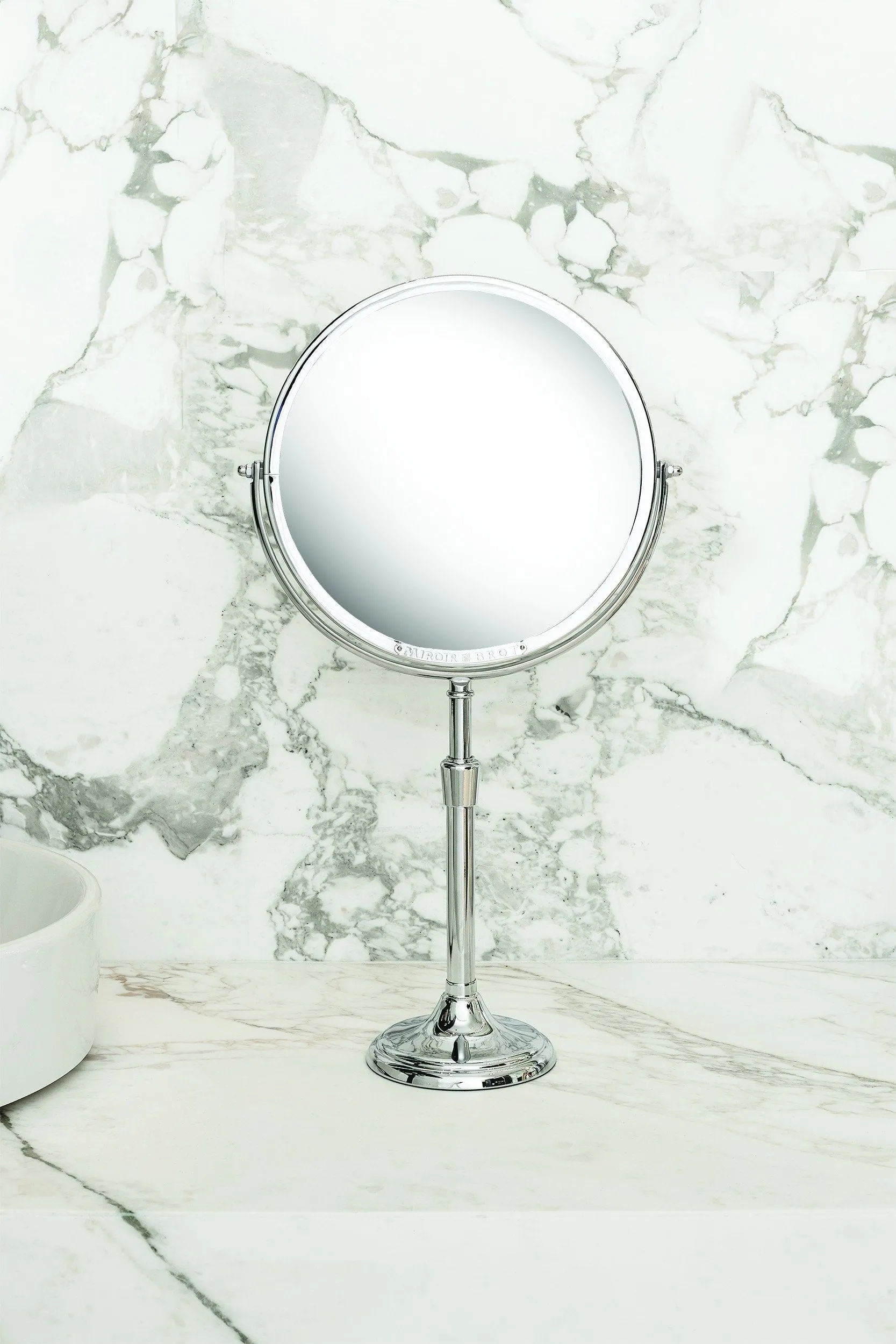 Brot PATRIMOINE 24 Reversible 9 1/2 Inch Diameter Mirror with Adjustable Height