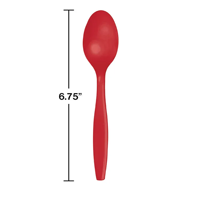 Bulk Classic Red Plastic Spoons (288 per Case)