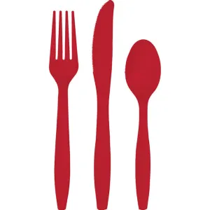 Bulk Classic Red Value Friendly Assorted Plastic Cutlery (216 per Case)