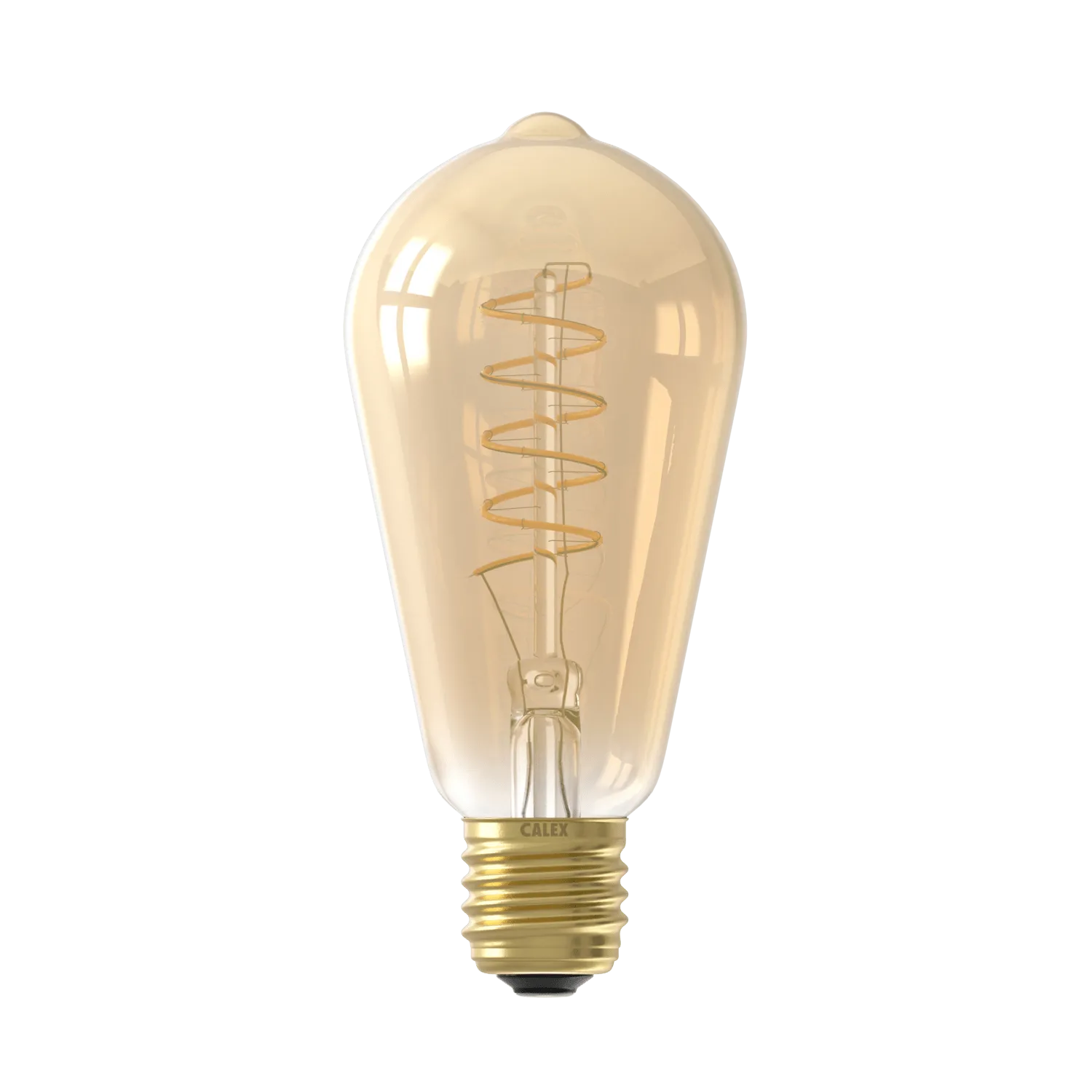 Calex Spiral Filament LED Lamp - E27 - ST64 - Gold - 3.8W - Dimmable