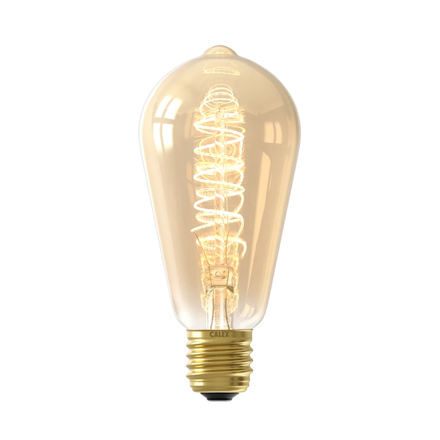 Calex Spiral Filament LED Lamp - E27 - ST64 - Gold - 3.8W - Dimmable