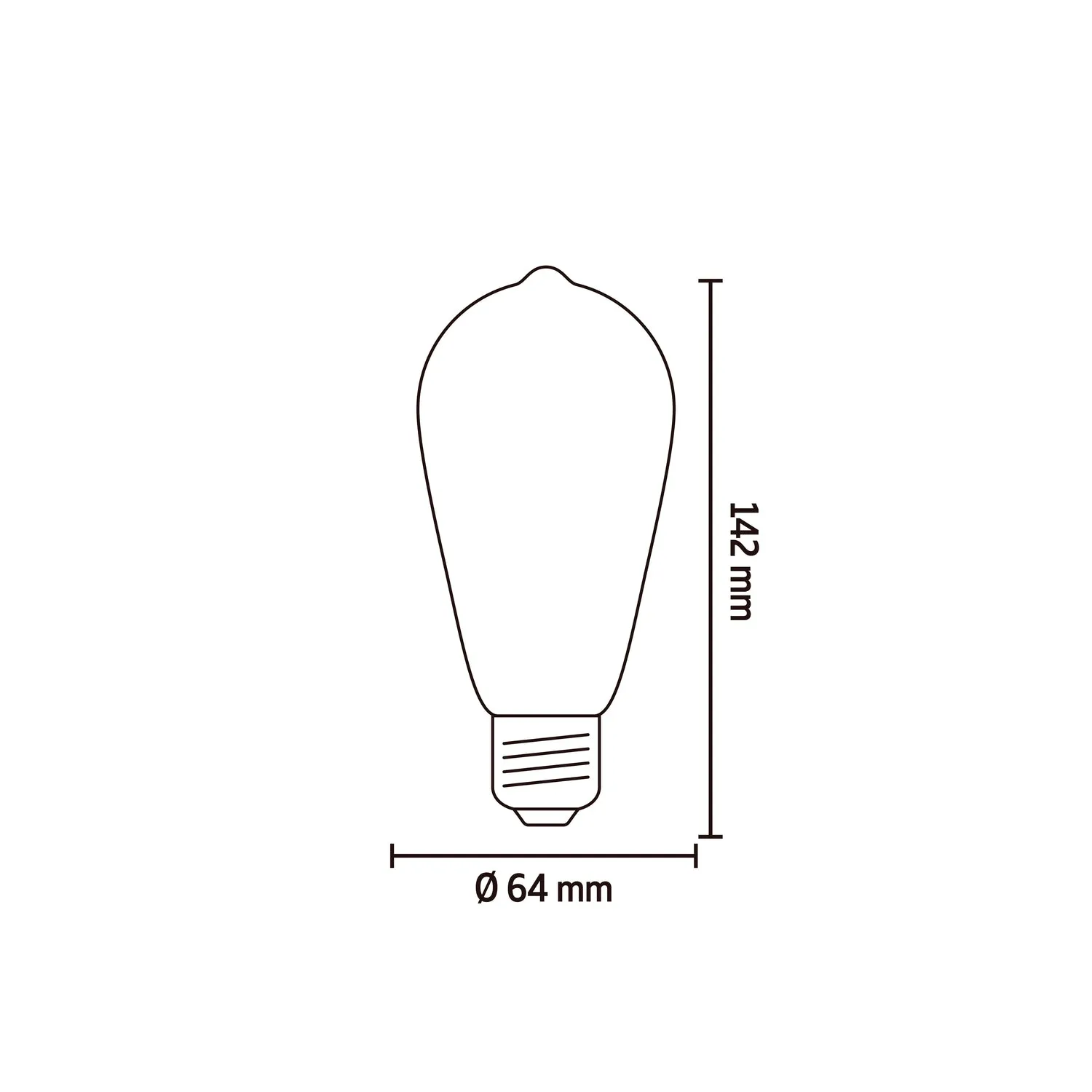 Calex Spiral Filament LED Lamp - E27 - ST64 - Gold - 3.8W - Dimmable