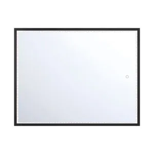 Cerissa 36 In. X 28 In. LED Wall Mirror Selectable CCT Black Finish