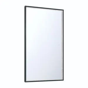 Cerissa 54 In. X 32 In. LED Wall Mirror Selectable CCT Black Finish