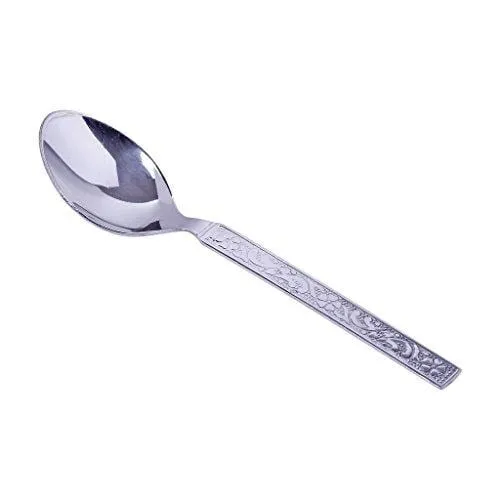 Classic by Embassy Baby Spoon, Pack of 12, Stainless Steel, 15.8 cm (Hi-Trend, 17 Gauge)