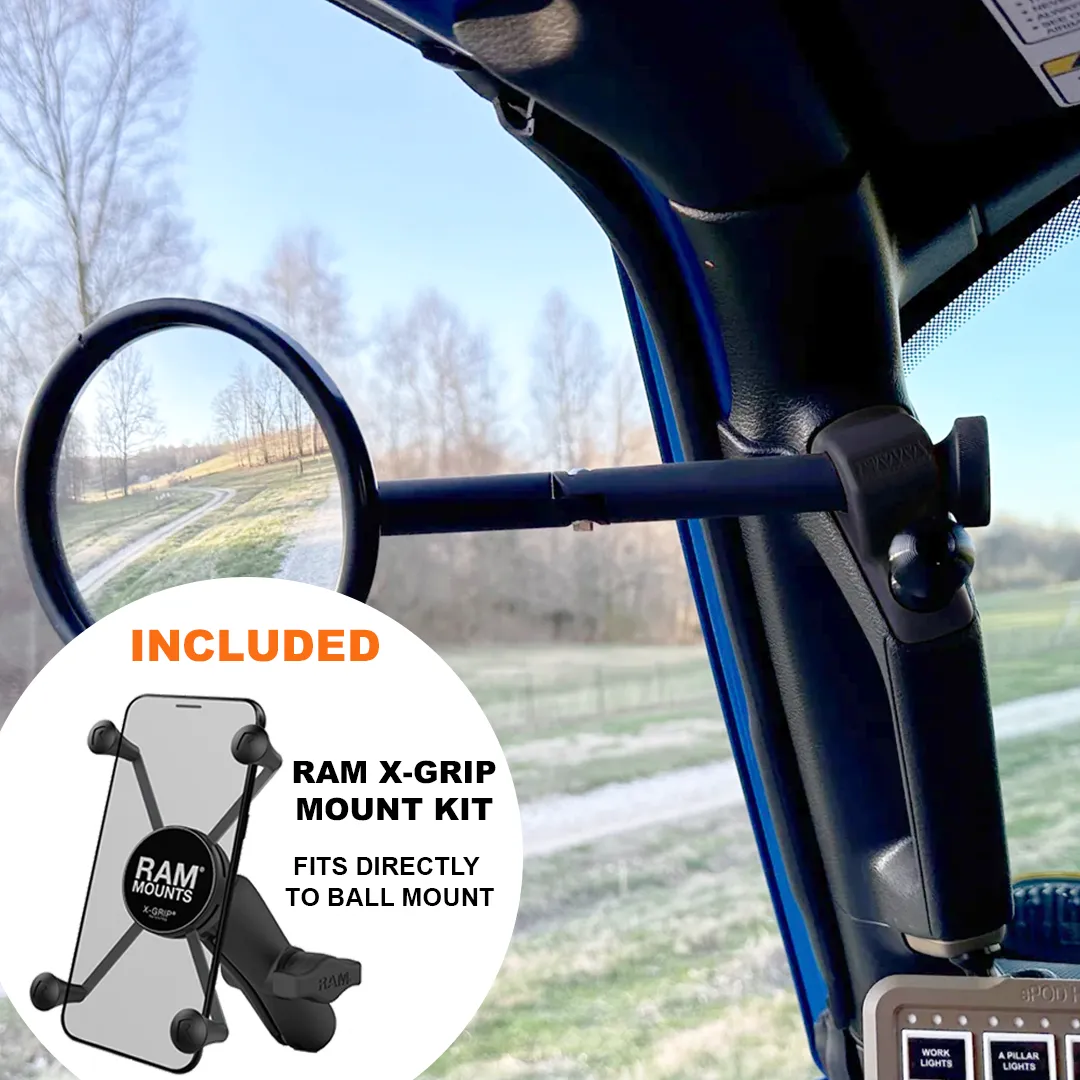 CMM Offroad Gladiator JT A-Pillar Side Mirrors with Base Mount Driver AND Passenger