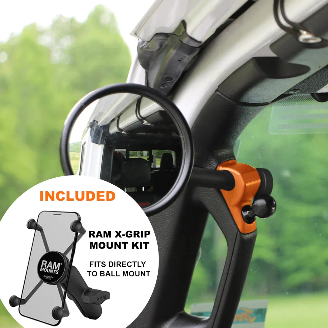 CMM Offroad Gladiator JT A-Pillar Side Mirrors with Base Mount Driver AND Passenger