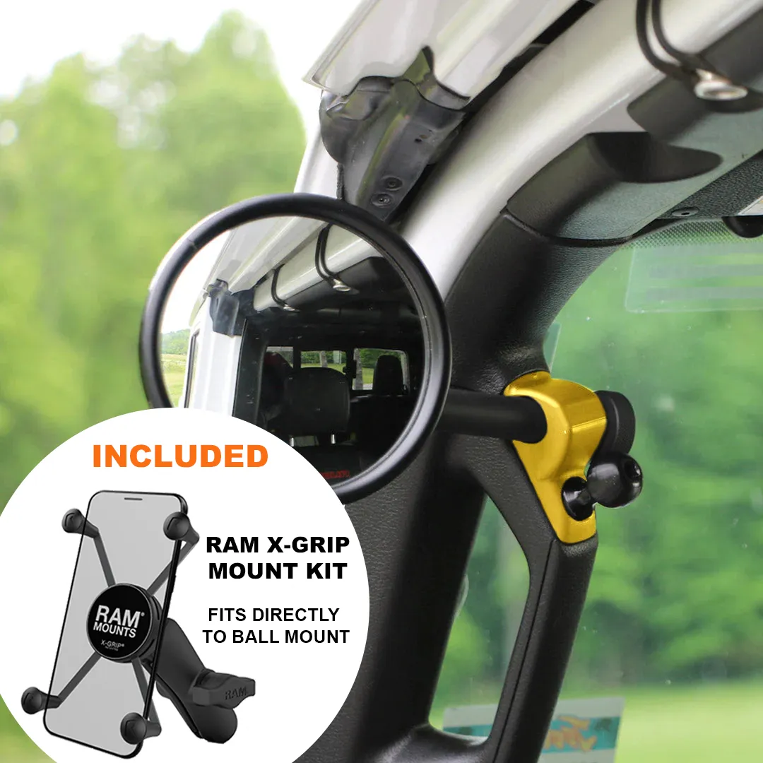 CMM Offroad Gladiator JT A-Pillar Side Mirrors with Base Mount Driver AND Passenger