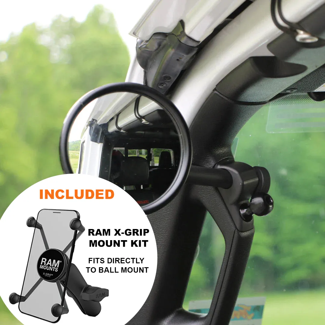 CMM Offroad Gladiator JT A-Pillar Side Mirrors with Base Mount Driver AND Passenger