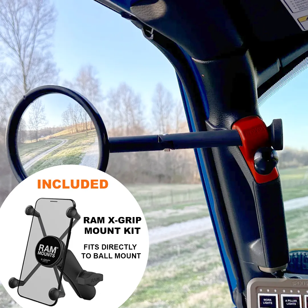 CMM Offroad Gladiator JT A-Pillar Side Mirrors with Base Mount Driver AND Passenger