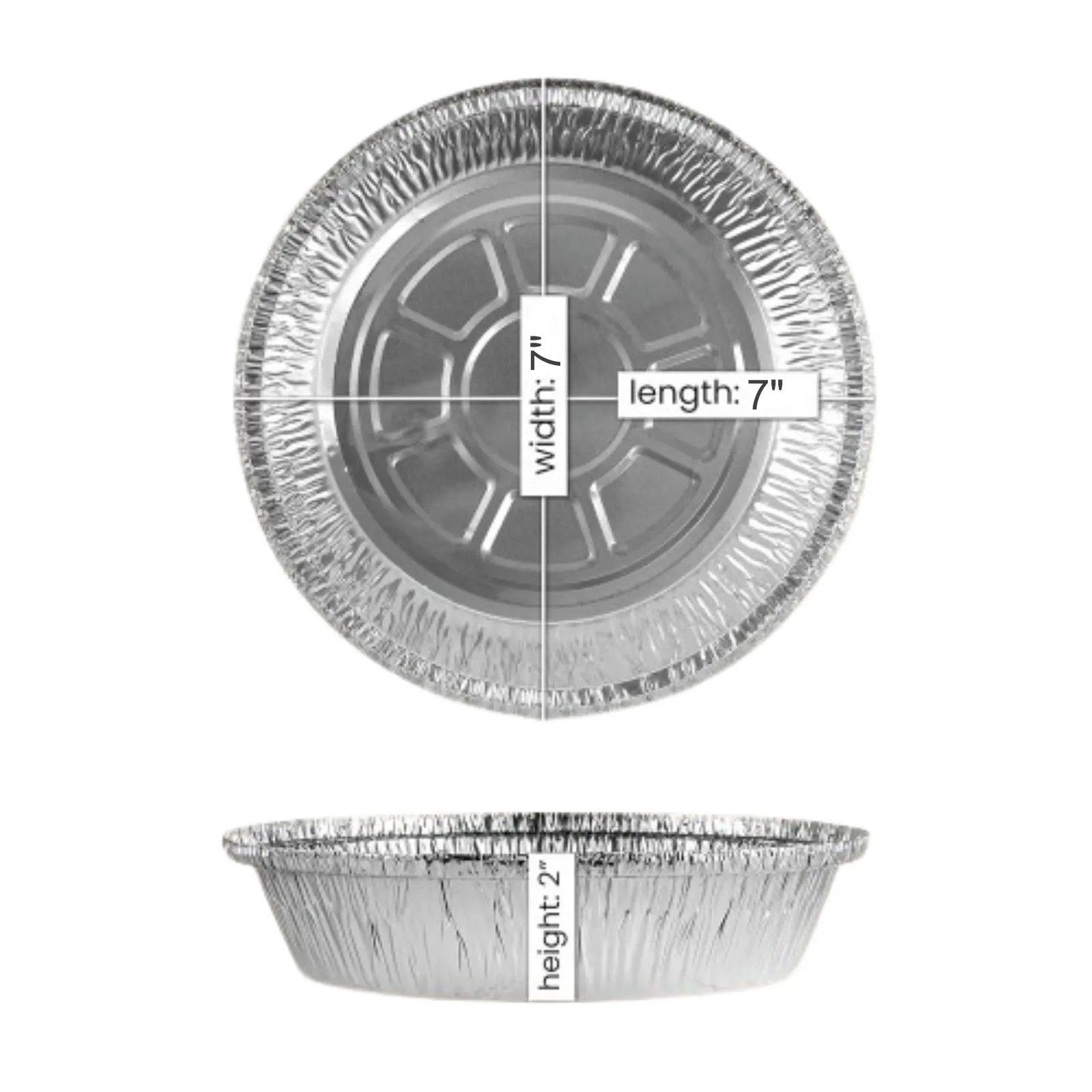 Disposable 7” Aluminum Foil Round Pans