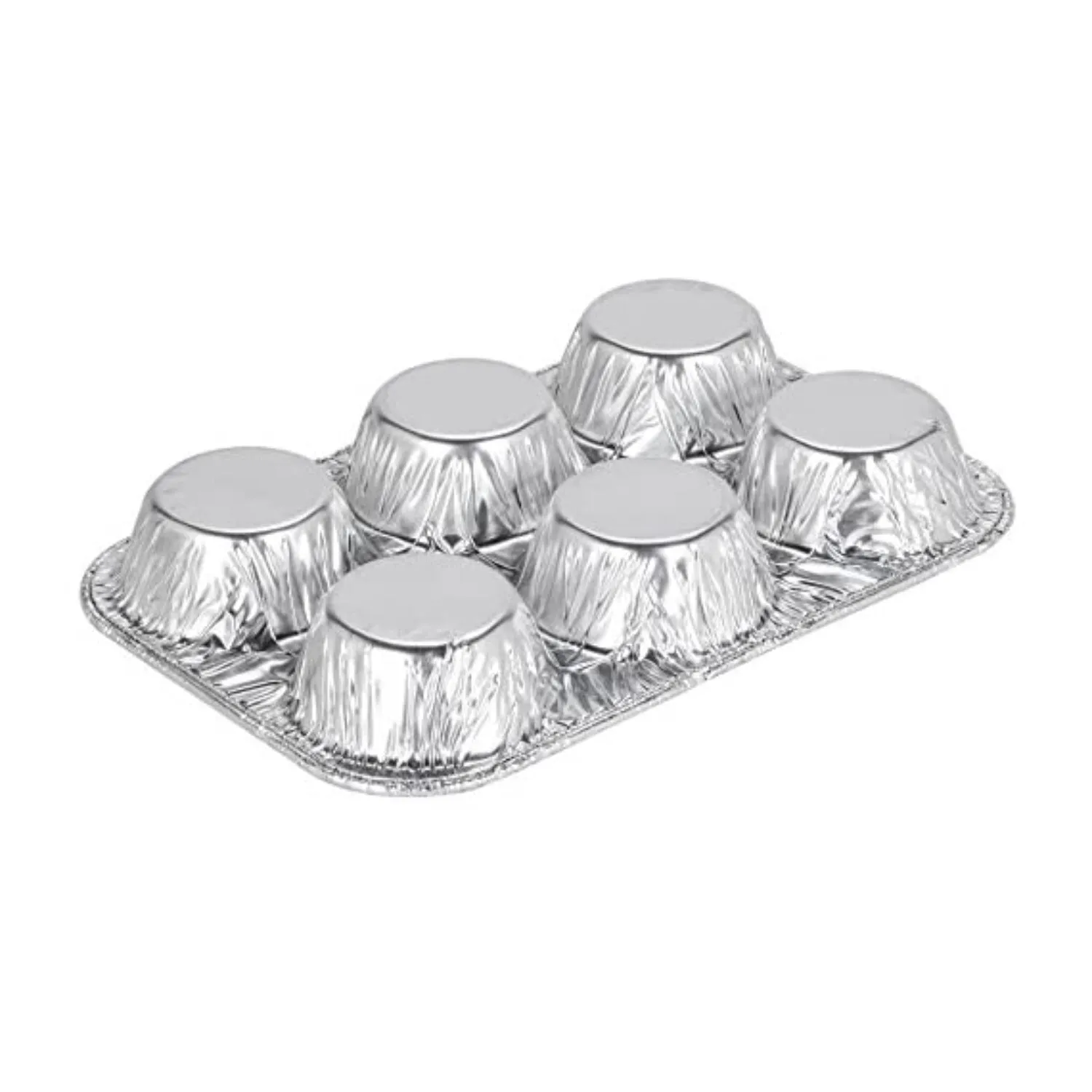 Disposable Aluminum Muffin Foil Pan 6 Cups