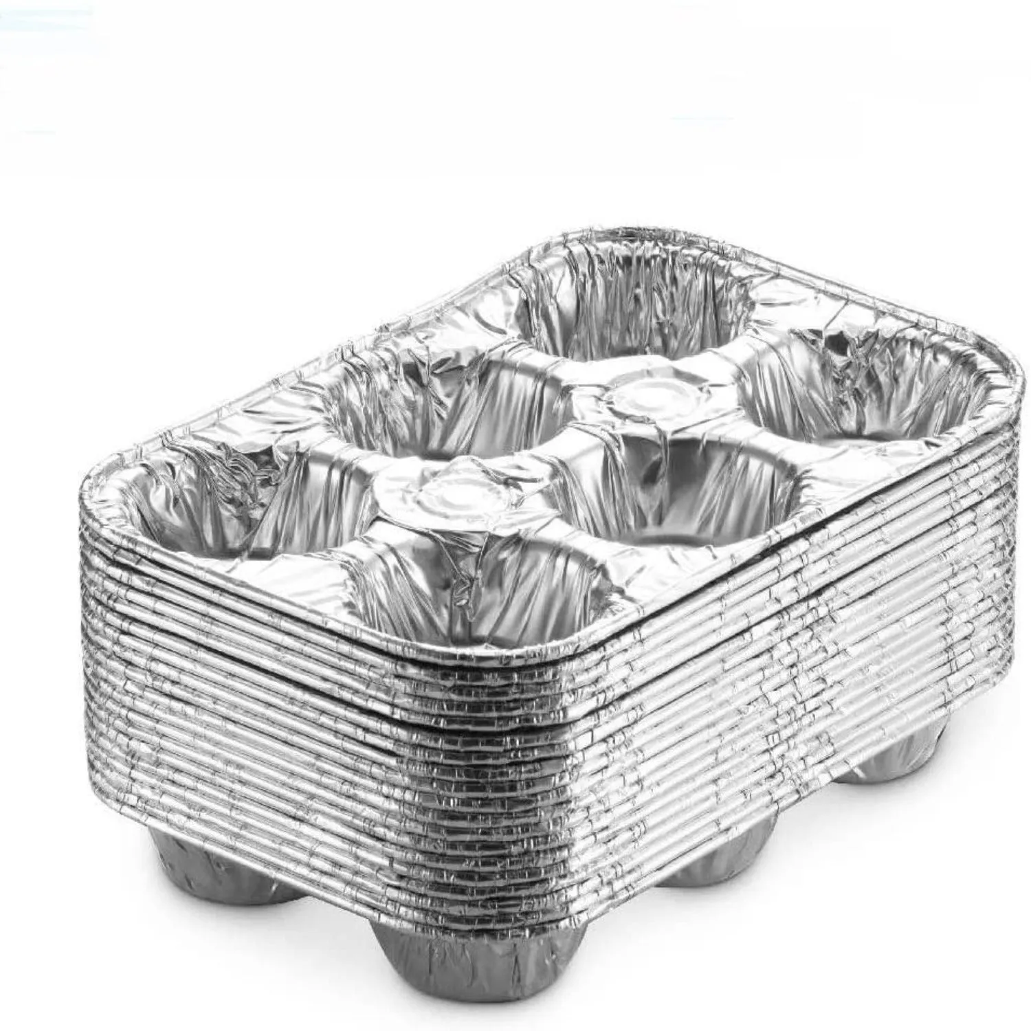 Disposable Aluminum Muffin Foil Pan 6 Cups