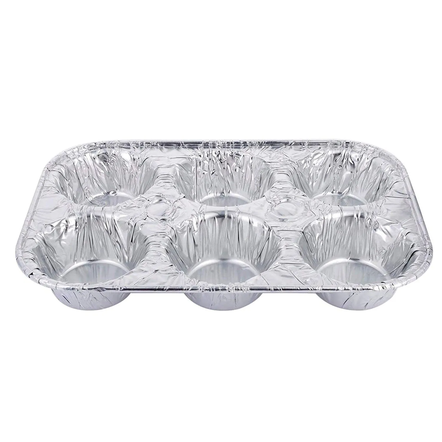 Disposable Aluminum Muffin Foil Pan 6 Cups