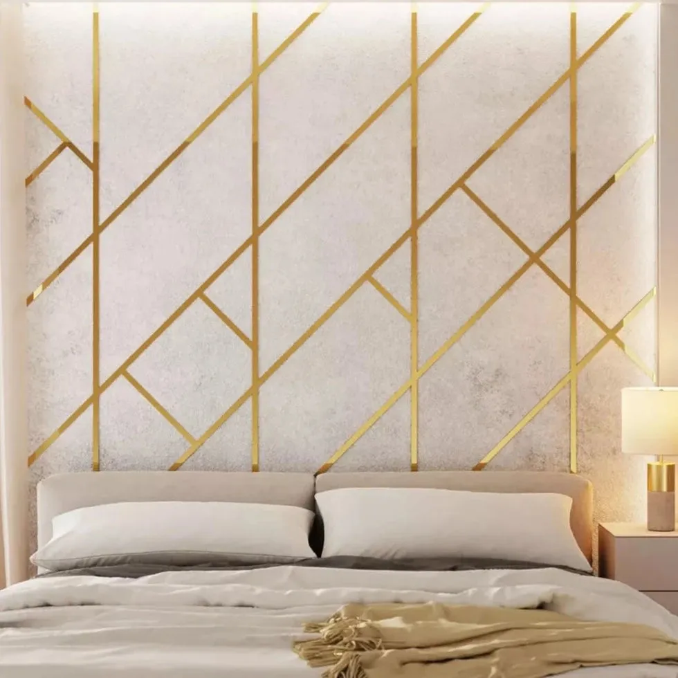 DIY Acrylic Mirror Strips Decor - Wall Decorations