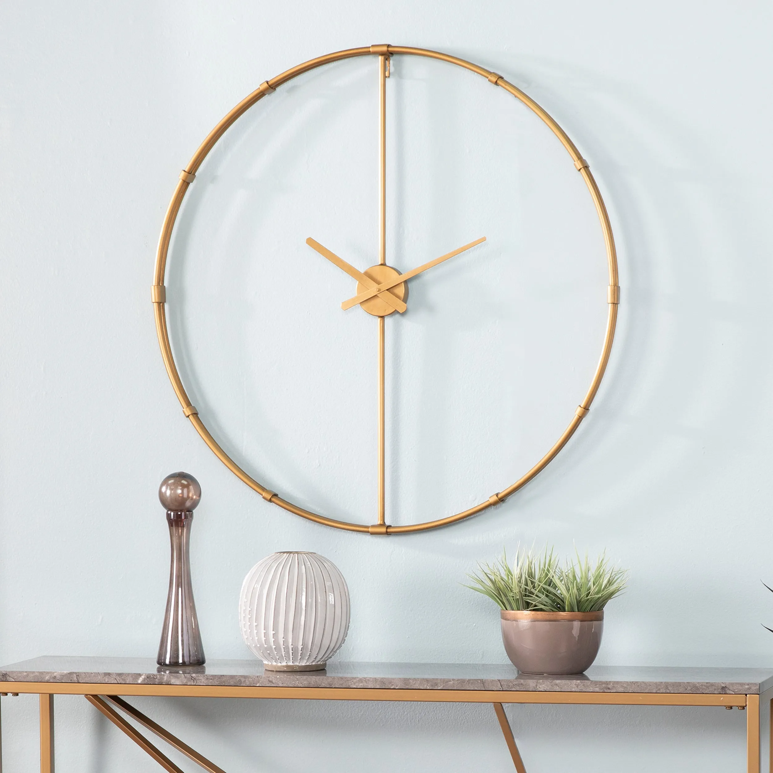 Duzen Large Metal Clock