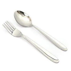 Embassy (Classic by Embassy) 12-Pieces Cutlery Set - 6 Dessert Spoons & 6 Dessert Forks (Sigma, 17 Gauge, Stainless Steel)