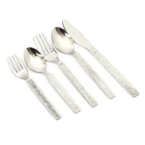 Embassy (Classic by Embassy) 30-Pieces Cutlery Set - 6 Tea Spoons, 6 Tea Forks, 6 Baby Spoons, 6 Baby Forks & 6 Dessert Knives (Hi-Trend, 17 Gauge, Stainless Steel)