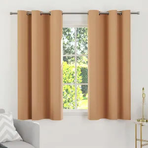 Encasa Homes Room Darkening Curtains with 80% Blackout | 5 ft Window Curtain Set of 2 | Solid Colour Curtains to Reduce Heat, Sound, Light Filtering | 44" W x 60" L - Dark Grey