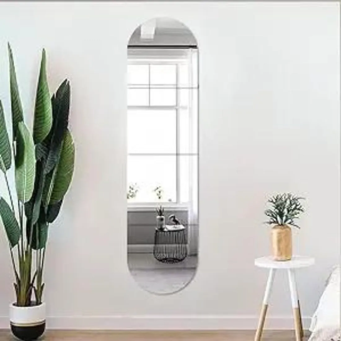 Flexible Acrylic Mirrors Set of 4 Frameless Full Length Wall Mirrors Home Decor Makeup Gym 12x12 Inch Plexiglass