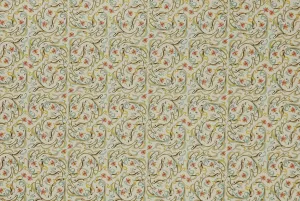 Florentine Print Peach Flower & Vine