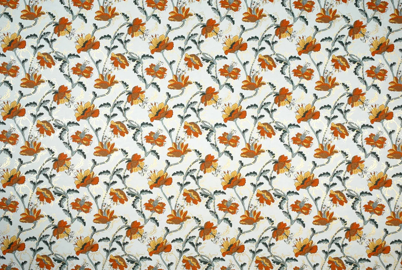 Florentine Print Poppy Orange -- NEW