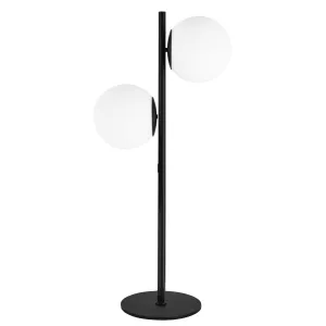 Folgar 2-Light Table Lamp in Matte Black