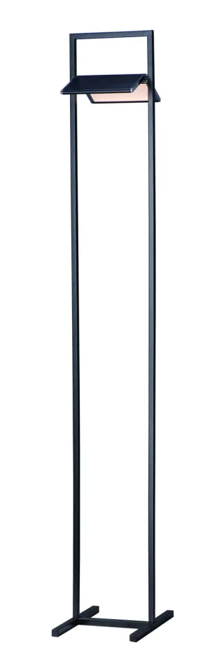 Glider LED Floor Lamp in Black / Polished Chrome