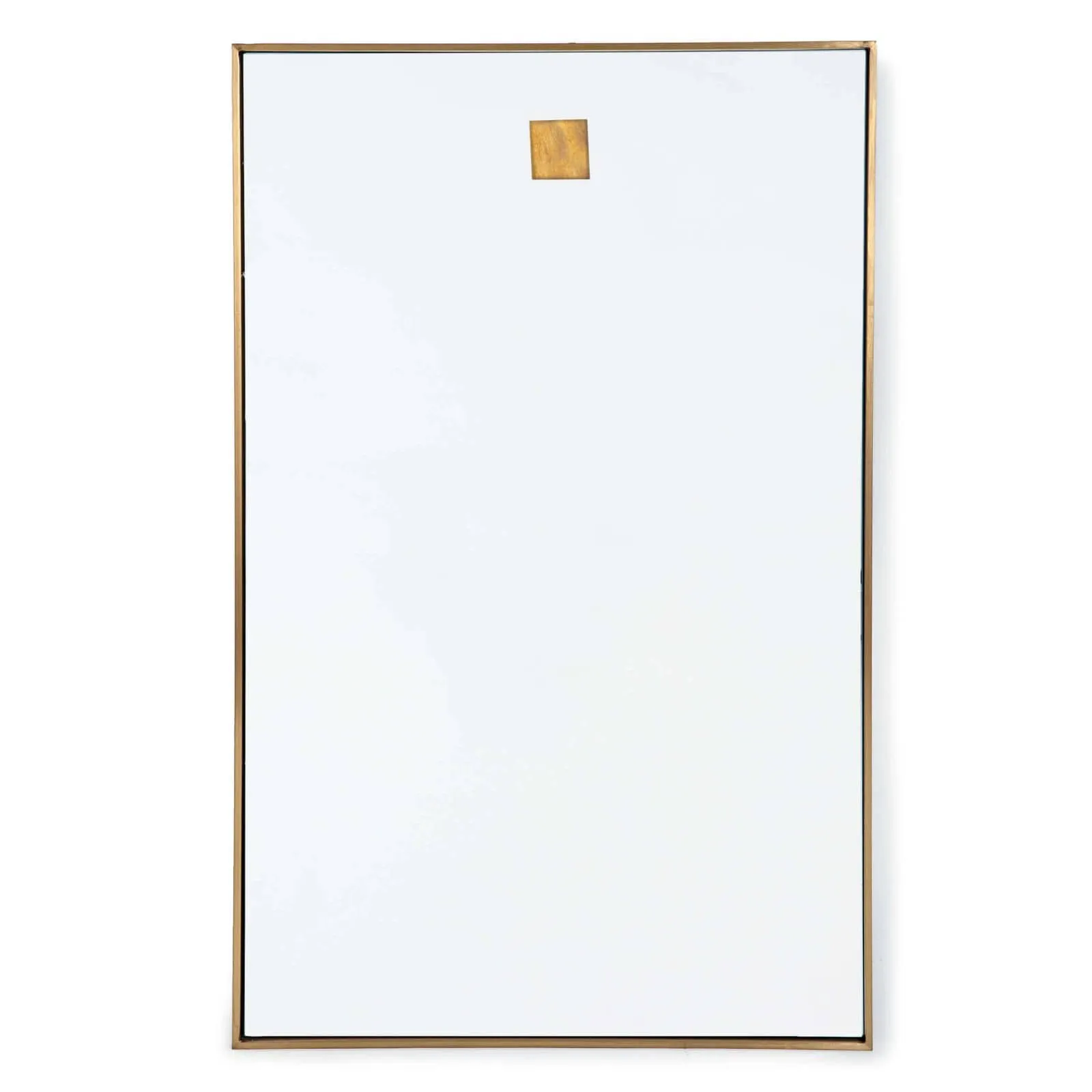 Hanging Rectangle Mirror (Natural Brass)