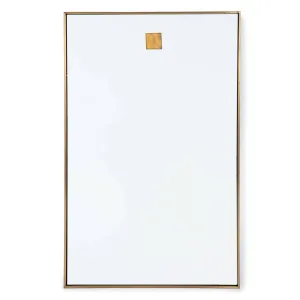 Hanging Rectangle Mirror (Natural Brass)