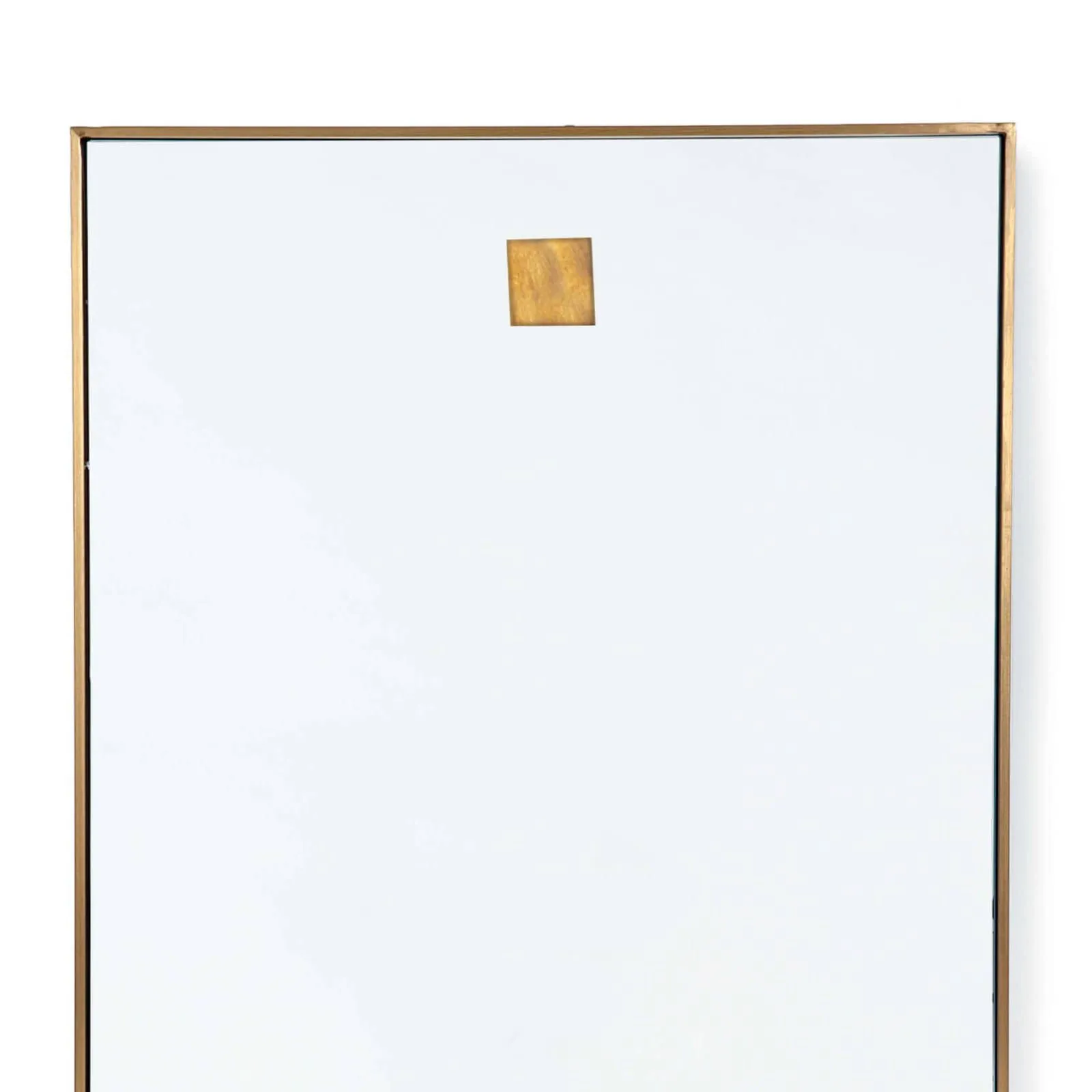 Hanging Rectangle Mirror (Natural Brass)