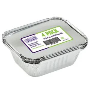 Heavy Duty Aluminum 1 lb Pan with Board Lid