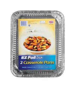 Hefty EZ Foil 9-1/4 in. W X 11-3/4 in. L Casserole Pan Silver 2 pk