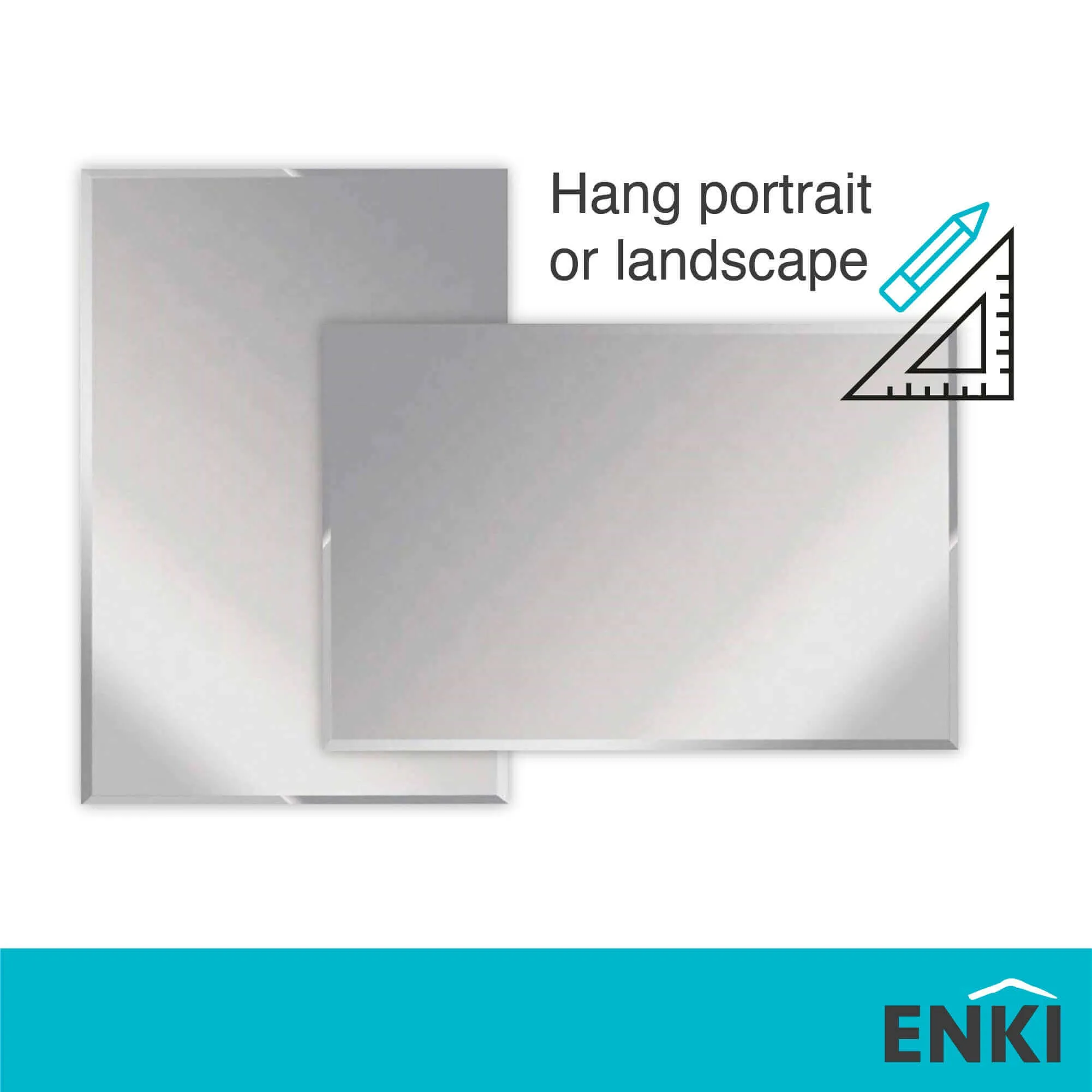 Horizon Rectangular frameless mirror beveled edge (400 x 600mm)